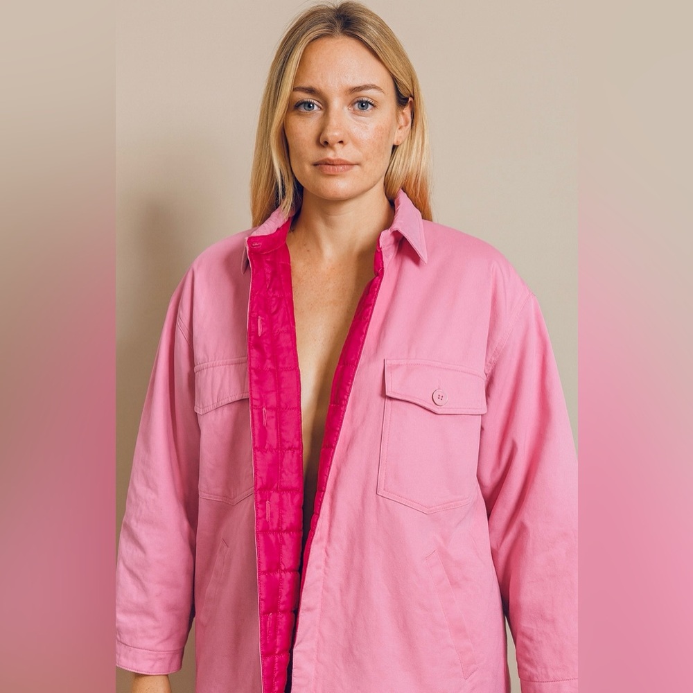 BP Bright Pink Utility Jacket for Women
